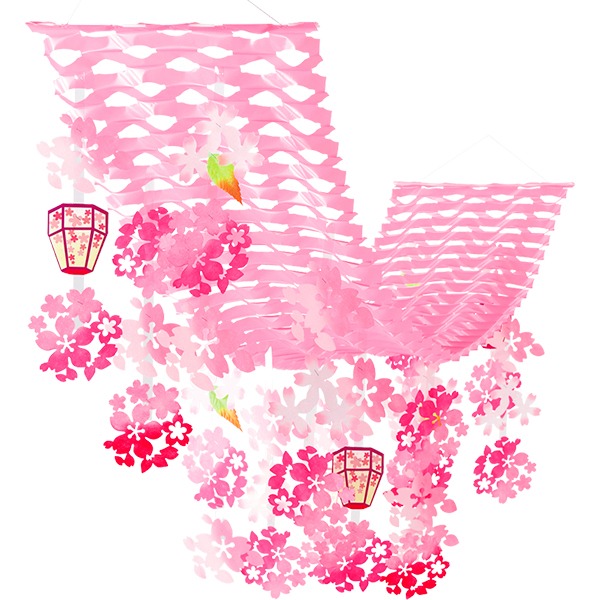 ぼんぼり桜プリーツハンガー画像