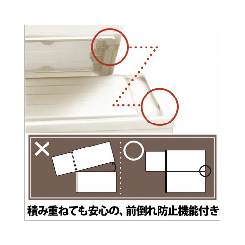 フィッツケース(奥行53cm)L-53×3 前面が見える状態で、棚に整然と並んでいる透明な収納ケース