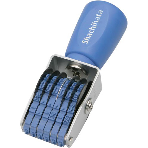 エルゴグリップ　回転ゴム印　欧文６連４号　明朝体画像