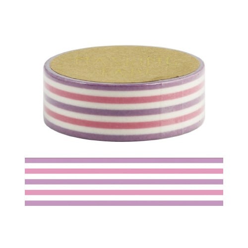 マスキングテープ　ボーダーパープル画像