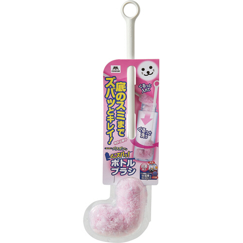 キッチンバスボンくん　そこズバボトルブラシ　ピンク　1本画像