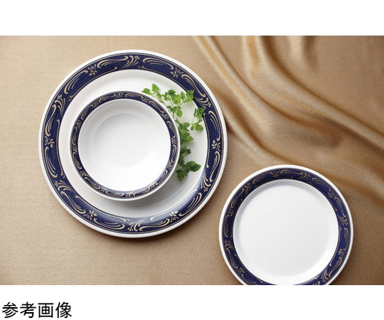 23cm ミート皿 ゴールドウィッシュ 50個入 透明なパッケージに入った、ゴールドの装飾が施された皿の束