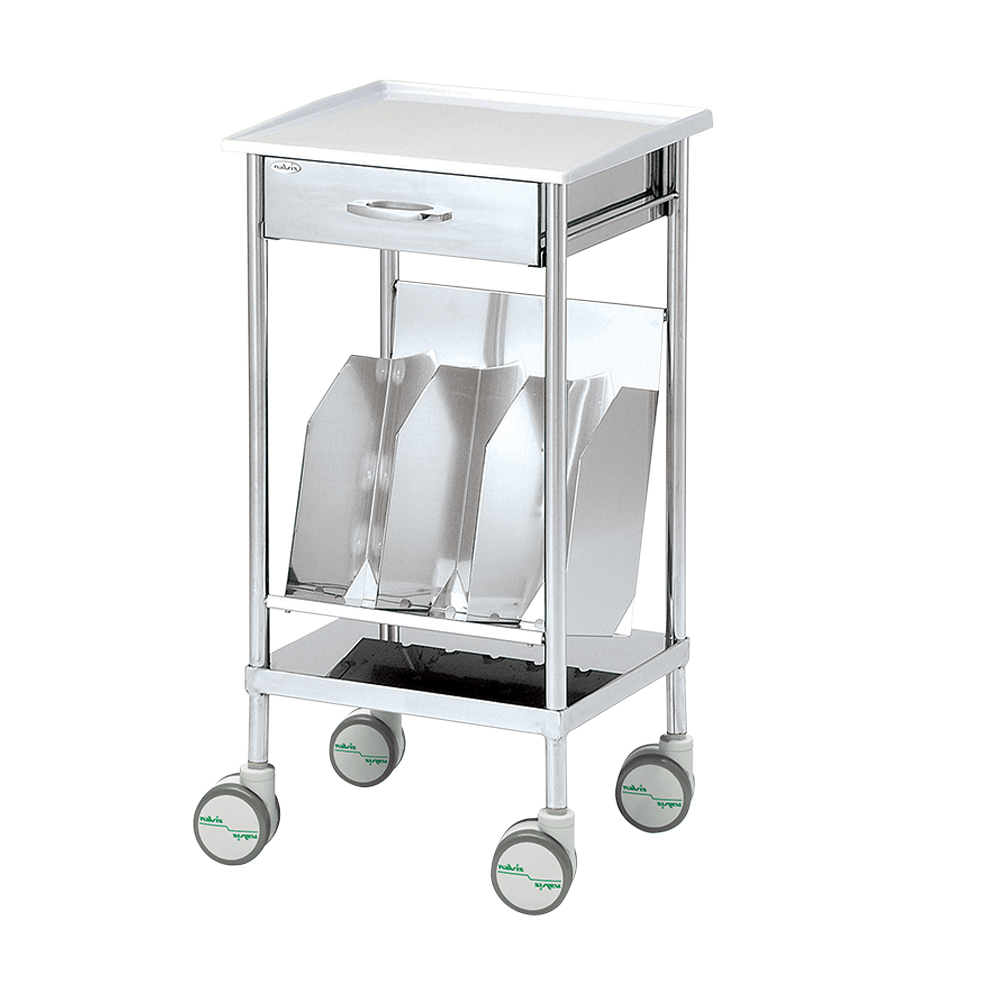 ナビスメイトワゴン･レントゲンフィルム収納タイプ(引出付) 458×406×867mm