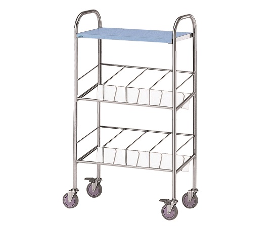 カルテワゴン　筆記台付　668×320×1200mm