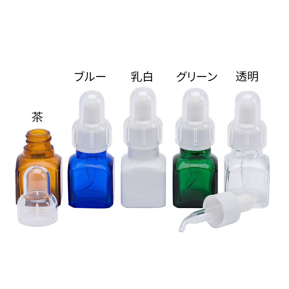 スポイト薬瓶（オーバーキャップ付き）　9mL　透明画像