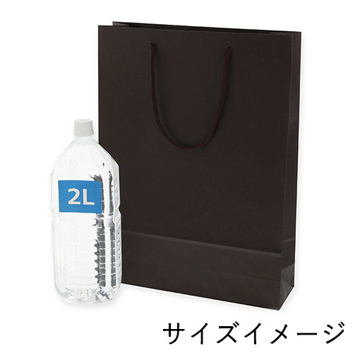 無地で使いやすい！ブラウンで持ち手紐付きの大型ギフトバッグ