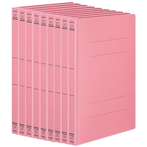 フラットファイル＜ＰＰワイド＞　Ａ４縦ピンク１０冊画像