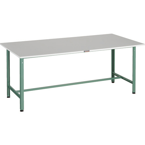 RAE2型作業台 天板 1800×900×H740mm 脚部:ｸﾞﾘｰﾝ 1台画像