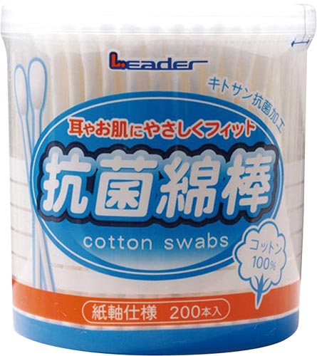リーダー　抗菌綿棒　２００本入×１０