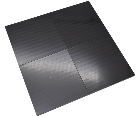 超強力マグネットシート　滑り止め加工　粘着付　カットタイプ　50×50mm　4片付