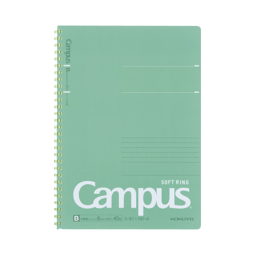 キャンパスソフトリング（ドット罫）セミＢ５　緑画像