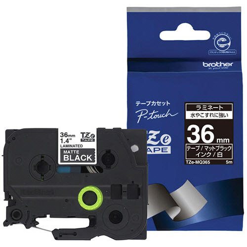 ﾋﾟｰﾀｯﾁ TZeﾃｰﾌﾟ ﾗﾐﾈｰﾄﾃｰﾌﾟ 36mm ﾏｯﾄﾌﾞﾗｯｸ/白文字 1個