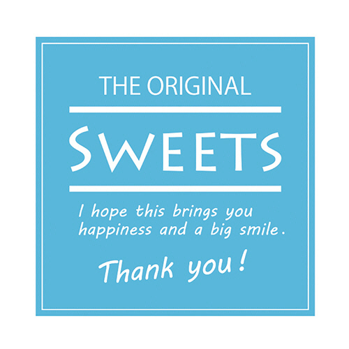 ｷﾞﾌﾄｼｰﾙ Sweets ｽｸｴｱﾌﾞﾙｰ 1ｾｯﾄ(900片:90片×10ﾊﾟｯｸ)画像