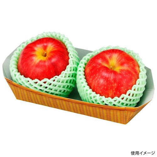フルーツ容器 紙ベジトレー26-8 バスケット FSM エフピコチューパ 側面が見える状態で盛り付けられたフルーツのデザイン