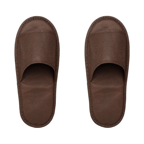 不織布スリッパ　袋入り　ブラウン　１０足入×３０