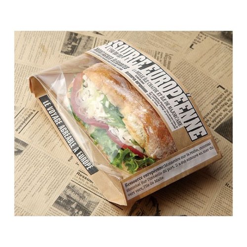 サンドウィッチ袋 No.205 フェネットサンド窓ワイド(ヨーロピアン) 大阪ポリエチレン販売 [ケース販売]画像