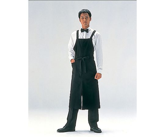 ロングエプロン　ブラック画像