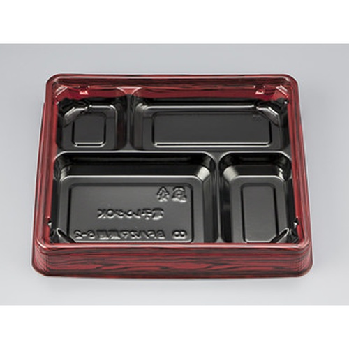 シーピー化成 弁当容器 BFハカマ集膳6-2 ローズW 本体 発泡画像