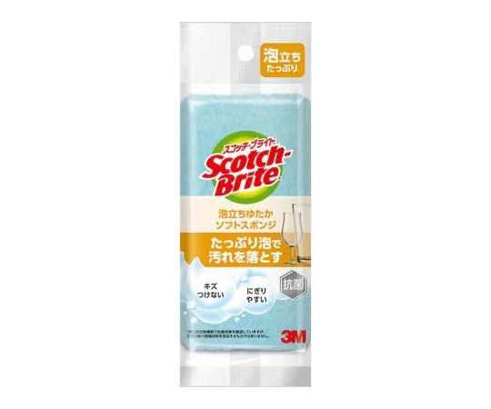 スコッチ・ブライト™泡立ちゆたかソフトスポンジWS-77KB ブルー 1箱（30個）画像