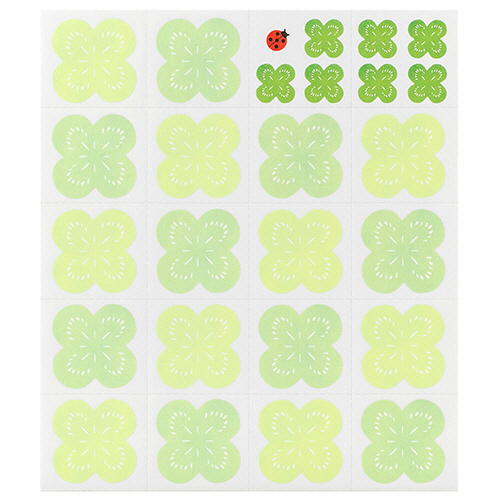 色紙用 寄せ書きｼｰﾙ ｸﾛｰﾊﾞｰ柄 1ｾｯﾄ(180枚:18枚×10ﾊﾟｯｸ)画像