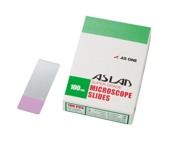 アズラボ　スライドガラス（ソーダ）　100枚入　10128105P　ピンク画像