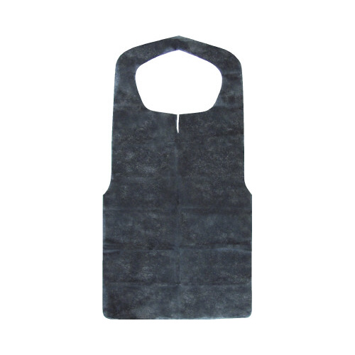 不織布エプロン　黒　３０枚入×３０画像