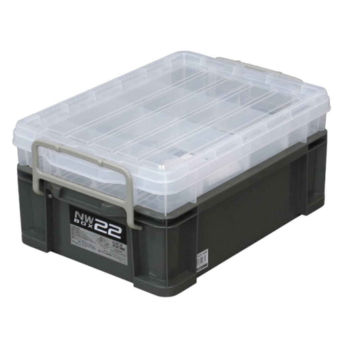 収納ボックス　幅37.9×奥行54.5×高さ24.5cm　2段　NW　グレー画像