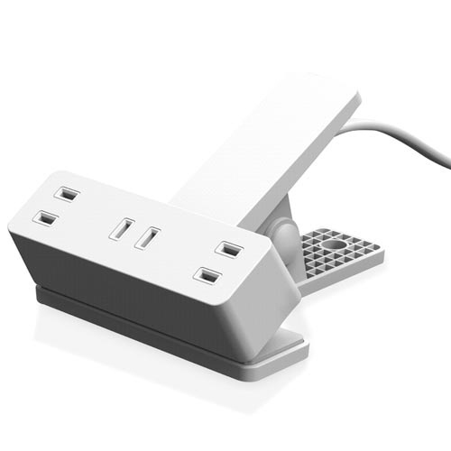 クリップタップ　３個口　３ｍ　雷ガード付　ホワイト画像