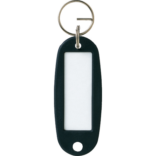 ｷｰﾎﾙﾀﾞｰ名札 ﾊｰﾄﾞﾀｲﾌﾟ 黒 1袋(10枚)画像