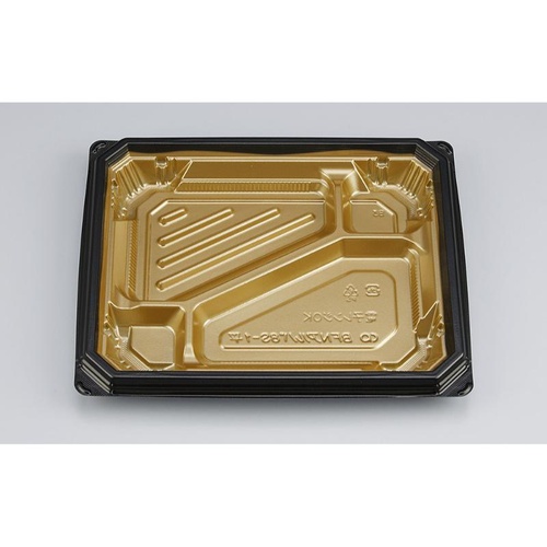 シーピー化成 弁当容器 BFNアルバ8S-1平 本漆GB 本体画像