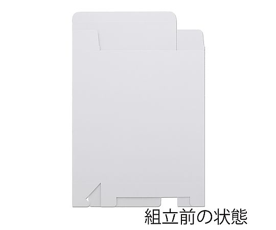 HEIKO 箱 白無地汎用ボックス H-54 10枚 真上から見た無地の箱が整然と配置されている様子