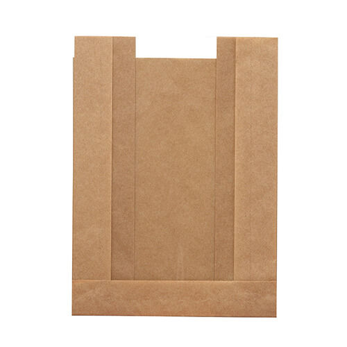 HEIKO 窓付耐油ガゼットパック 大 未晒無地 100枚画像