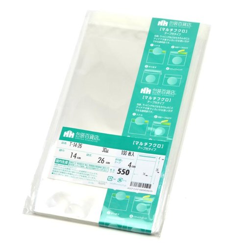 テープ有 OPP袋 32-7336 マルチフクロ T-14-26 100枚入 ササガワ画像