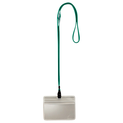 吊下げ名札 防水ﾁｬｯｸ付 緑 1ｾｯﾄ(50個:10個×5ﾊﾟｯｸ)画像