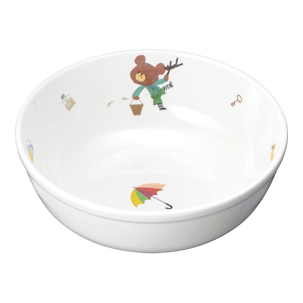 メラミンお子様食器「くまのがっこう」 ラーメン鉢 M-50TA画像