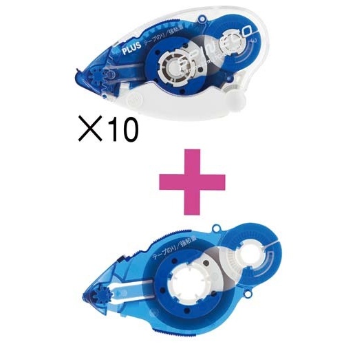 テープのり　スピンエコブルー１０個＋詰替１個画像