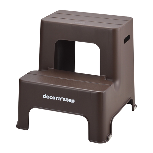 デコラステップ2段 ステップ 踏み台 ブラウン画像