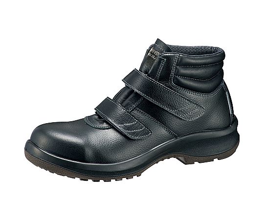 JIS規格認定 中編上 安全靴 プレミアム ハイ・ベルデ PRM225 ブラック 23.5cm画像