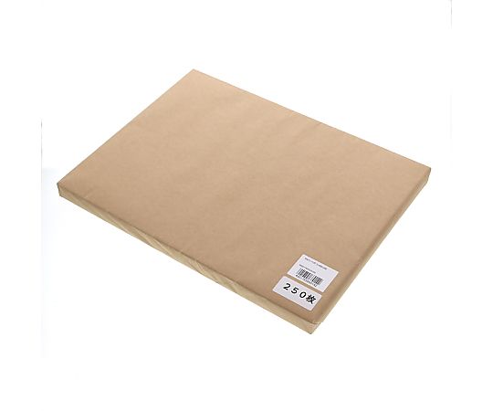 業務用WAXシート　未晒クラフト400×300mm　250枚 茶色の未晒クラフトシートがきれいに重ねられた様子