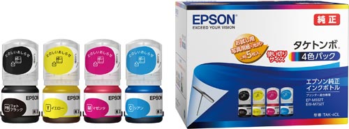 純正インクボトル　ＴＡＫ－４ＣＬ　４色パック画像