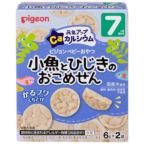 元気ｱｯﾌﾟｶﾙｼｳﾑ 小魚とひじきのおこめせん 12g(6g×2袋)/箱 1ｾｯﾄ(24箱)画像