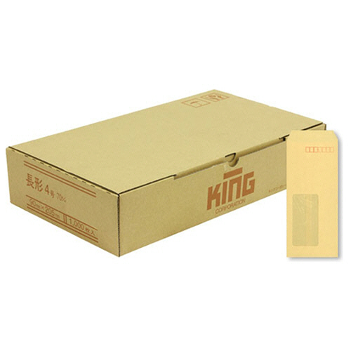 窓明No.11 ｸﾗﾌﾄ 長4 口のり無 70g 〒枠あり ｾﾝﾀｰ貼 1ｹｰｽ(1000枚)画像