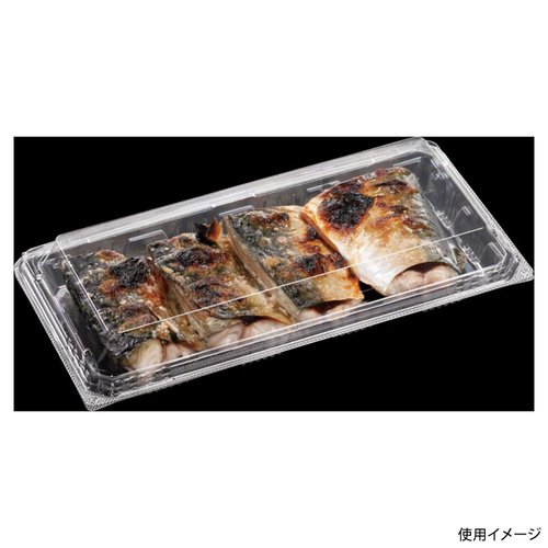 フードパック SAK 25-12(38) OPS エフピコ 透明なパッケージに収められた商品が横向きに並んでいる様子