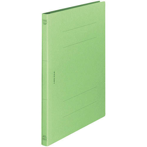 ﾌﾗｯﾄﾌｧｲﾙ(環境) 樹脂押え具 A4ﾀﾃ 150枚収容 背幅18mm 緑 1ｾｯﾄ(10冊)画像