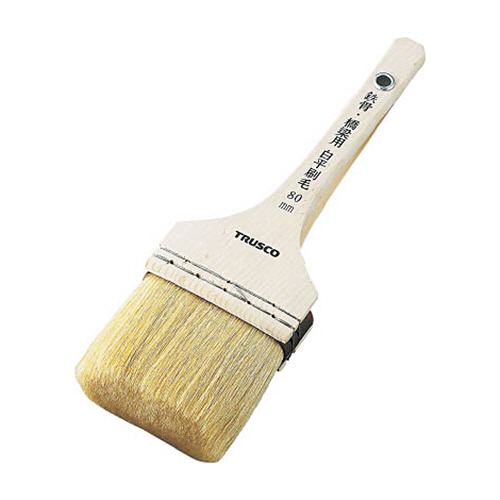 鉄骨橋梁用白平刷毛35号 1本画像