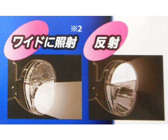 LEDダイナモライト　シルバー 横から確認できる、持ち手付きのシルバーの本体