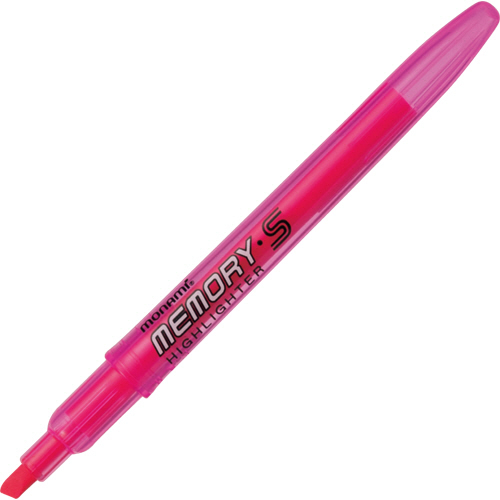 蛍光ペン　MEMORY・S　HIGHLIGHTER　桃　1本画像