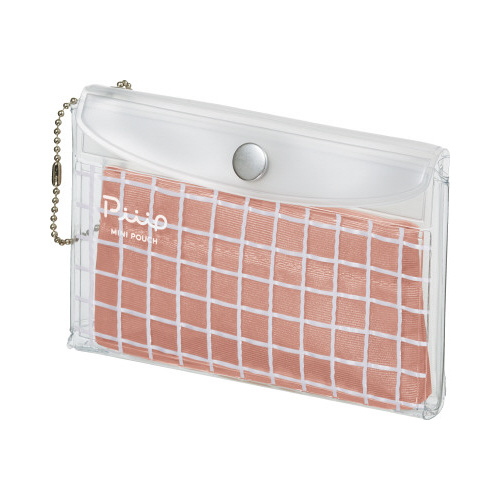 ミニポーチ　ピープフラット　ピンクテラコッタ画像