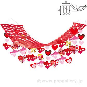 バレンタインハートプリーツハンガー画像
