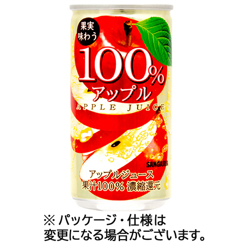 果実味わう100%ｱｯﾌﾟﾙｼﾞｭｰｽ 190g 缶 1ｹｰｽ(30本)画像